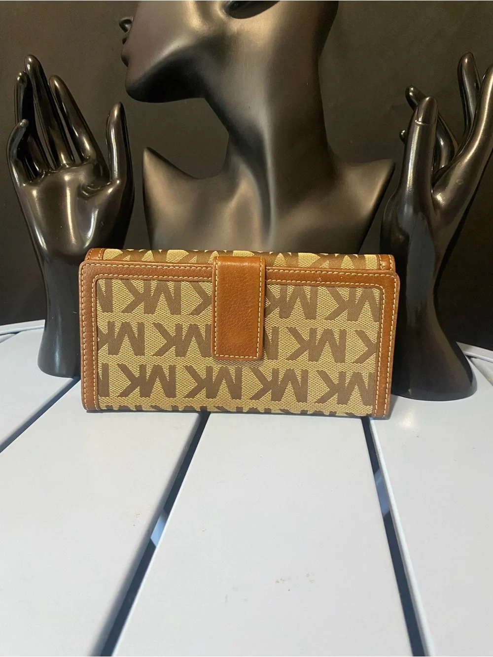 Michael Kors Brown Signature MK Continental Wallet